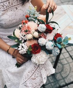 Bó hoa cưới tone vintage